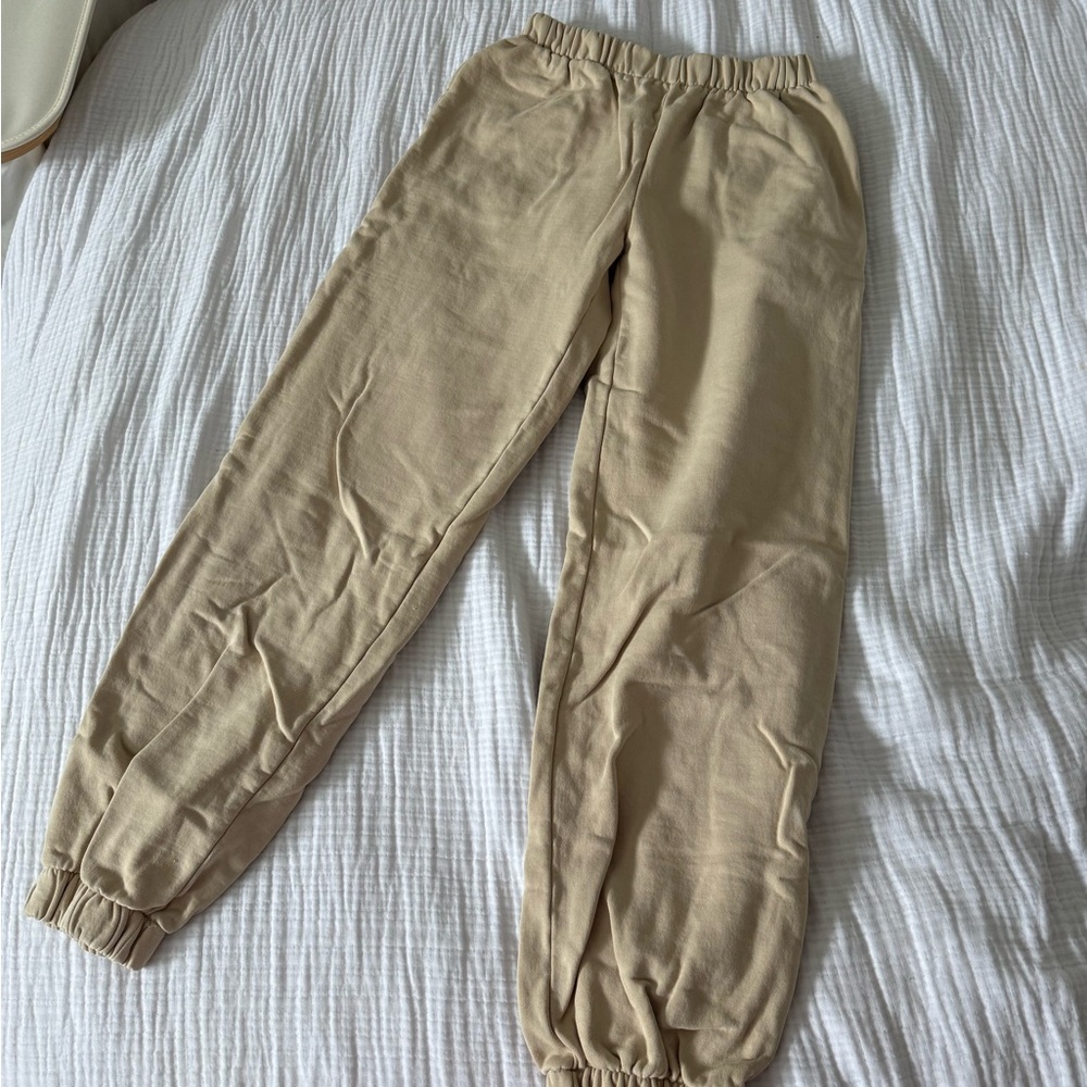 Brandy Melville Beige Jogger Pants